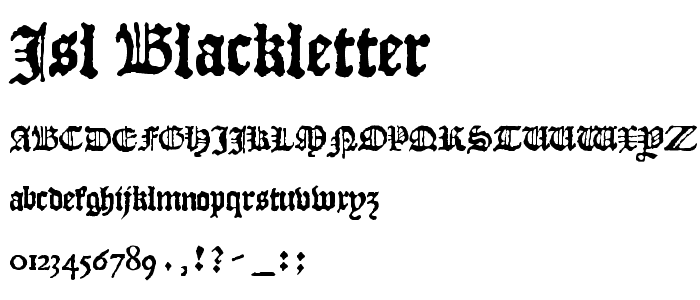 JSL Blackletter font